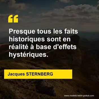 Citation Jacques STERNBERG