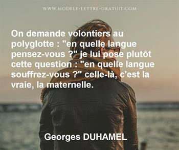 Citation de Georges DUHAMEL