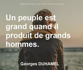 Citation de Georges DUHAMEL