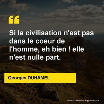 Citation de Georges DUHAMEL