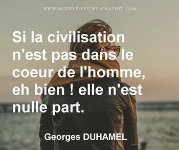 Citation de Georges DUHAMEL