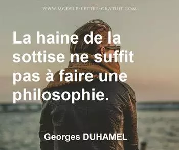 Citation de Georges DUHAMEL