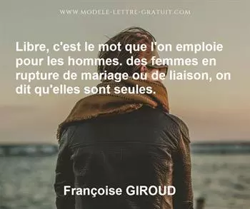Citation de Françoise GIROUD