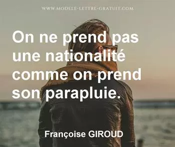 Citation de Françoise GIROUD