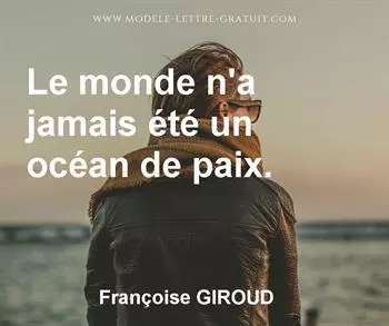 Citation de Françoise GIROUD