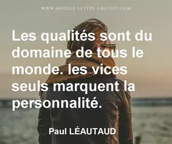 Citation de Paul LÉAUTAUD