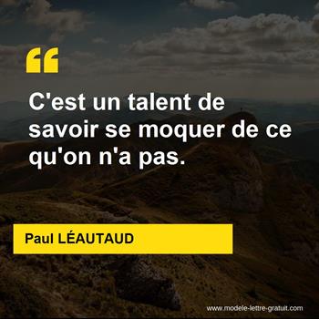 Citation de Paul LÉAUTAUD