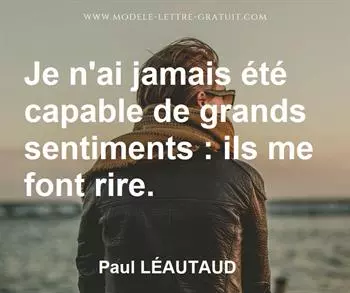Citation de Paul LÉAUTAUD