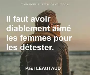 Citation de Paul LÉAUTAUD