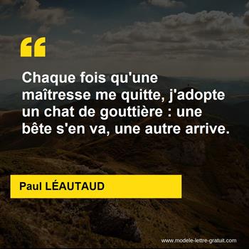 Citation de Paul LÉAUTAUD