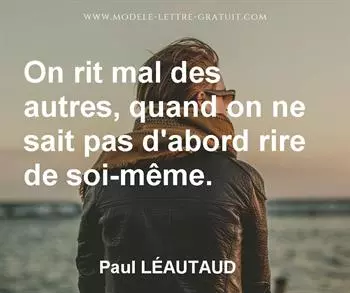 Citation de Paul LÉAUTAUD