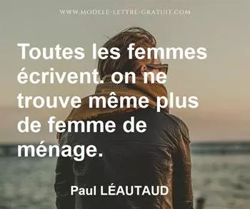 Citation de Paul LÉAUTAUD