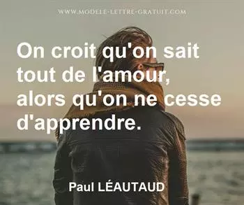 Citation de Paul LÉAUTAUD