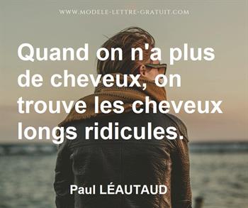Citation de Paul LÉAUTAUD