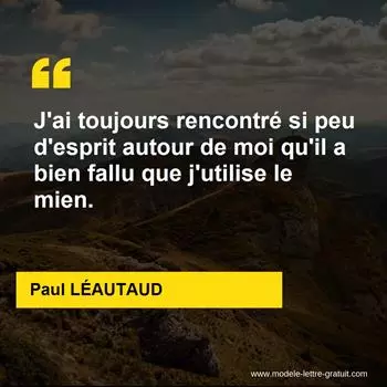 Citation Paul LÉAUTAUD