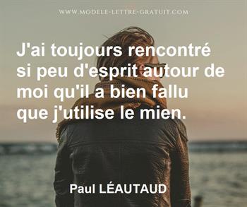 Citation de Paul LÉAUTAUD