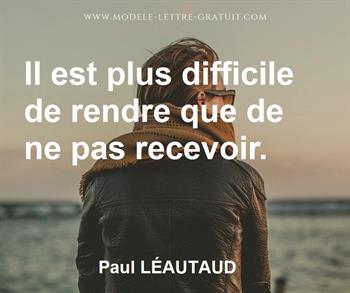 Citation de Paul LÉAUTAUD