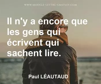 Citation de Paul LÉAUTAUD