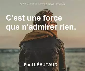 Citation de Paul LÉAUTAUD