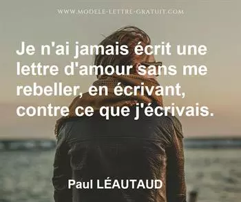 Citation de Paul LÉAUTAUD