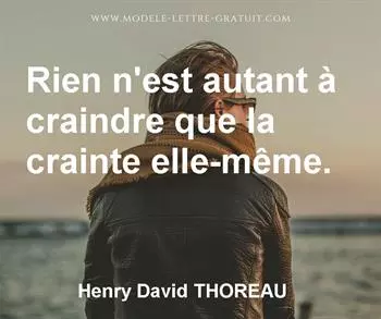 Citation de Henry David THOREAU