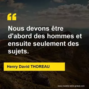 Citation Henry David THOREAU