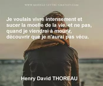 Citation de Henry David THOREAU