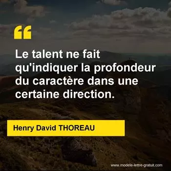 Citation Henry David THOREAU