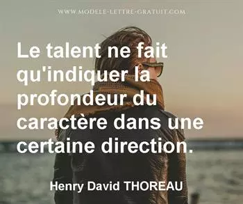 Citation de Henry David THOREAU