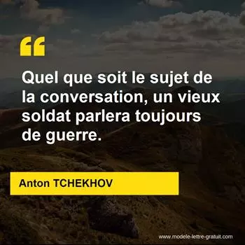 Citation Anton TCHEKHOV  