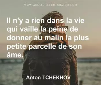 Citation de Anton TCHEKHOV