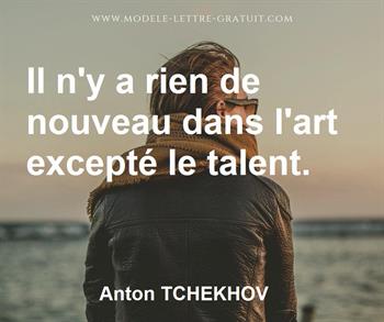 Citation de Anton TCHEKHOV  