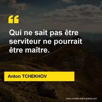 Citation Anton TCHEKHOV  