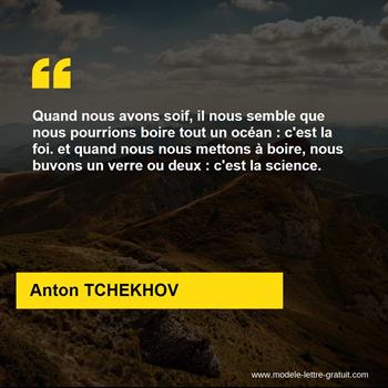 Citation de Anton TCHEKHOV  