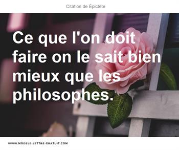 Citations Épictète