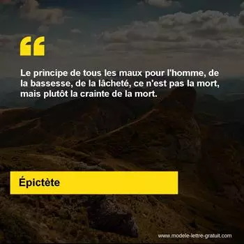 Citation Épictète