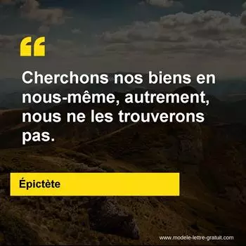 Citation Épictète