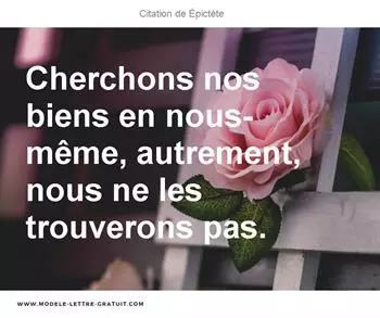 Citations Épictète
