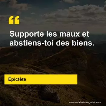 Citation Épictète