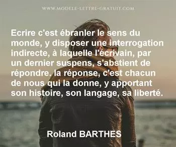 Citation de Roland BARTHES