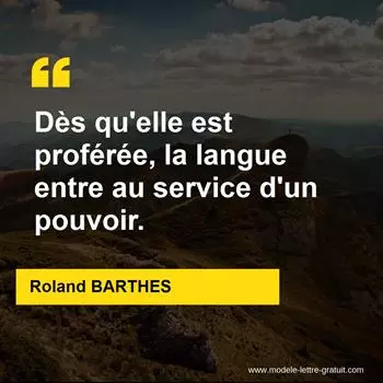 Citation Roland BARTHES
