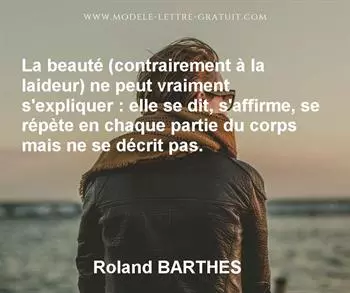 Citation de Roland BARTHES
