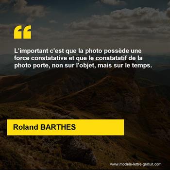 Citation de Roland BARTHES