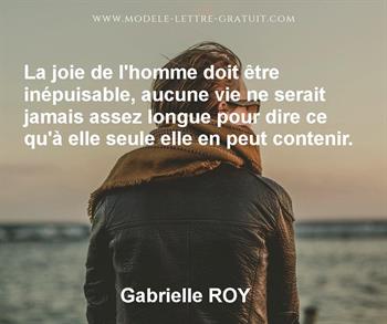 Citation de Gabrielle ROY