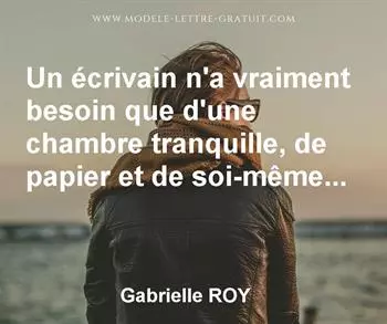 Citation de Gabrielle ROY