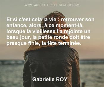 Citation de Gabrielle ROY