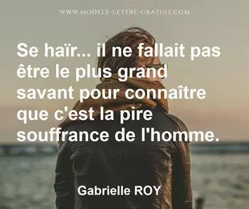 Citation de Gabrielle ROY