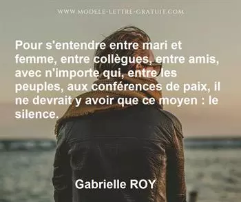 Citation de Gabrielle ROY