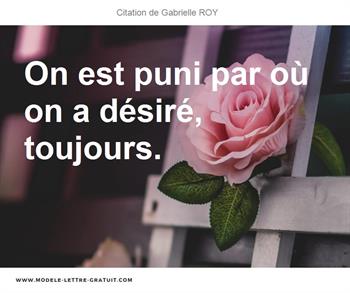 Citations Gabrielle ROY