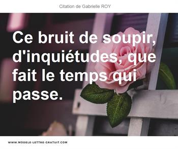 Citations Gabrielle ROY